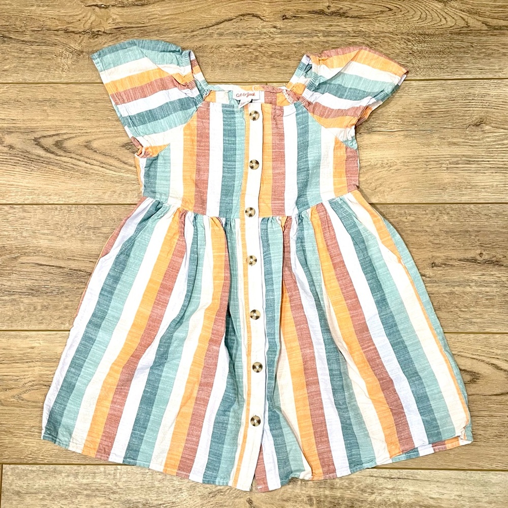 Cat & Jack Striped Dress 6/6X